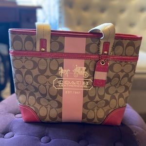 Coach Pink Heritage Purse